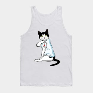 Cat Tattoo I Love Mom Happy Mother's Day Tank Top